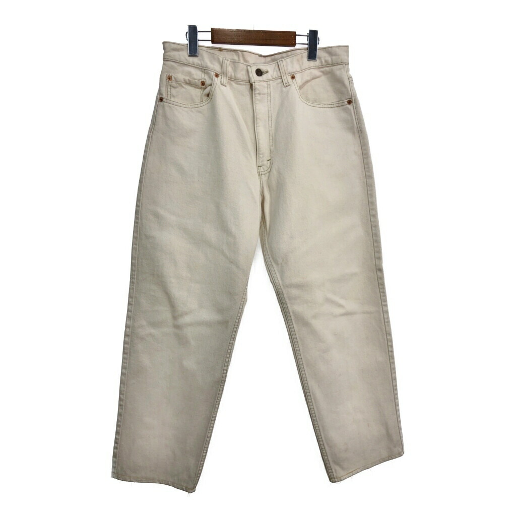 90年代 USA製 Levi's リーバイス 550 デニムパンツ アイボリー(メンズ W34 L32)中古 古着 U3180 9,614円