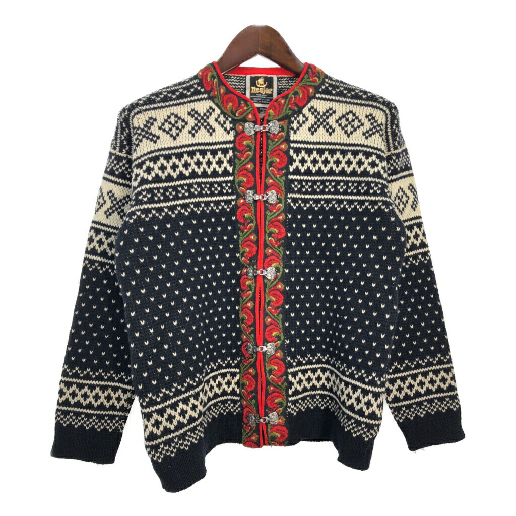 90s NORLENDER ノルディック柄 肉厚 チロリアン ニット セーター 90s