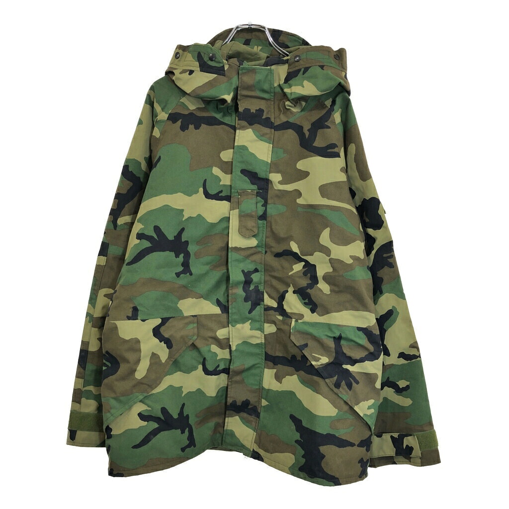 90年代 米軍実物 U.S.ARMY ECWCS GEN1 GORE-TEX パーカージャケット ミリタリー ウッドランドカモ(メンズ LARGE LONG)中古 古着 U3840