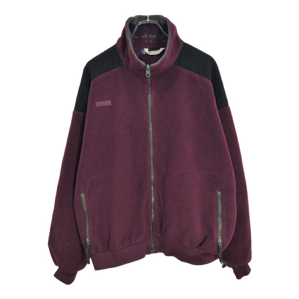 【個性派古着】コロンビア　チェックアウター　裏地フリース　中綿　Ｌ　フルジップ 個性派古着】コロンビア チェックアウター 裏地フリース 中綿 L