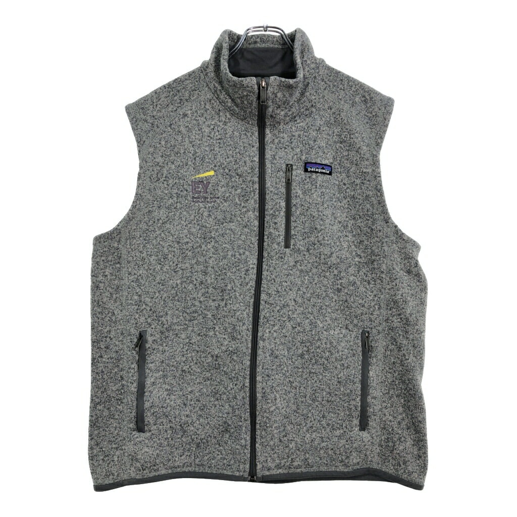 美品 パタゴニア ベターセーター ベスト フルジップ フリース 刺繍 グレー M patagonia - 古着 パタゴニア patagonia ベスト ベターセーター