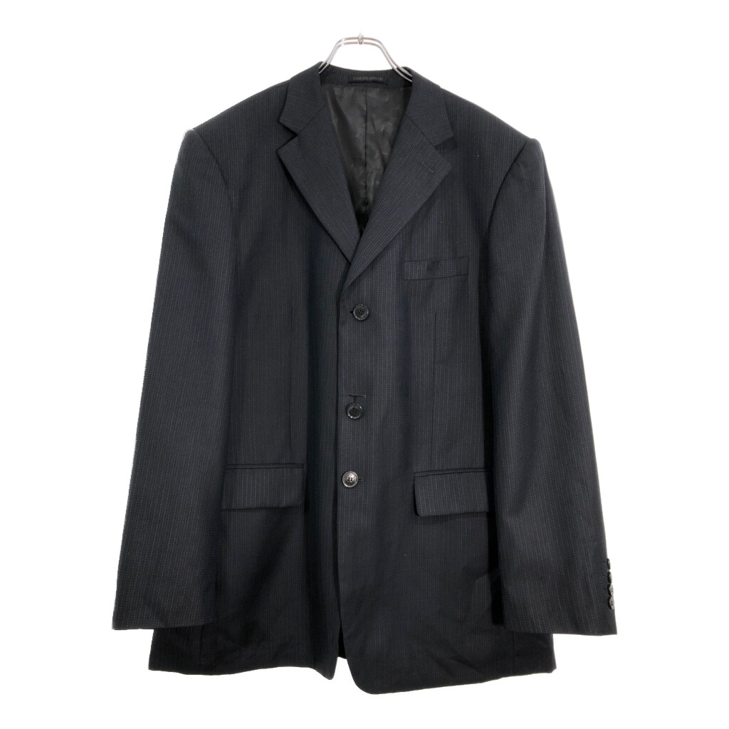 希少 ジョルジオアルマーニ カーフレザー テーラードジャケット 切り替え L相当 希少 ジョルジオアルマーニ カーフレザー テーラードジャケット