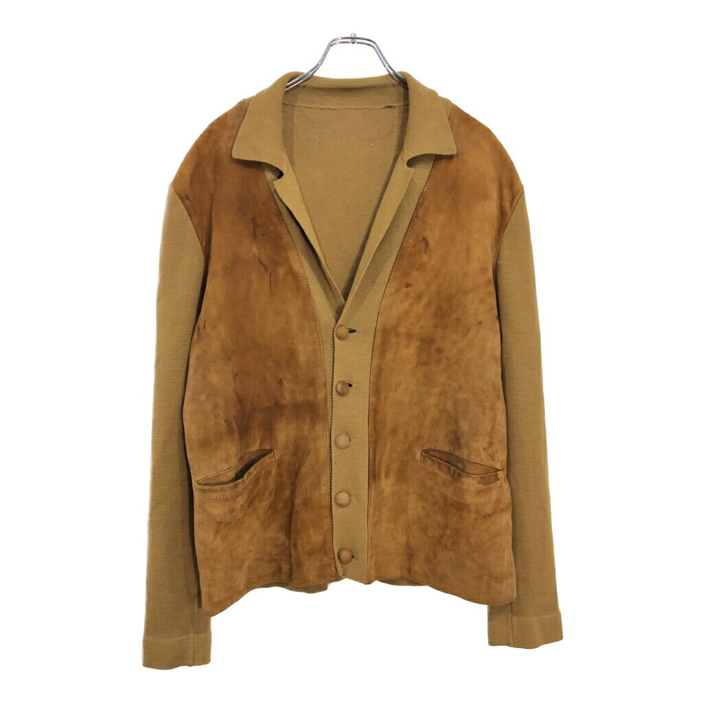 楽天市場】90年代 Repage ニット 切り替え スエード レザージャケット