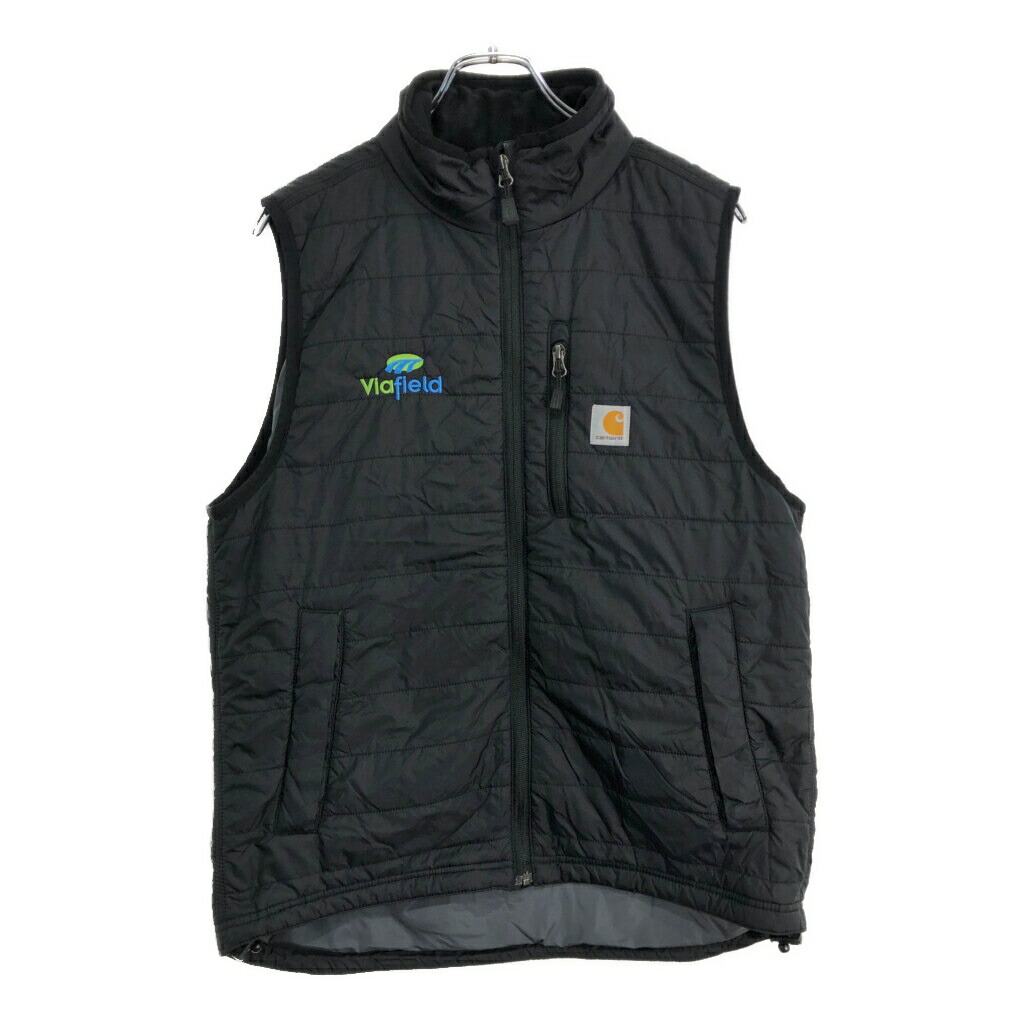 美品　Carhartt　キルティング　ベスト　中綿　企業ロゴ　刺繍　3xl 黒 楽天市場】Carhartt カーハート ベスト サイズ:XL 90s 企業ロゴ