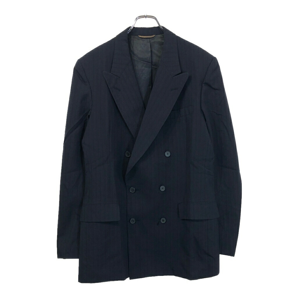 クリスチャンディオール ウール シルク テーラードジャケット ブレザー 濃紺 u4556-10.jpg