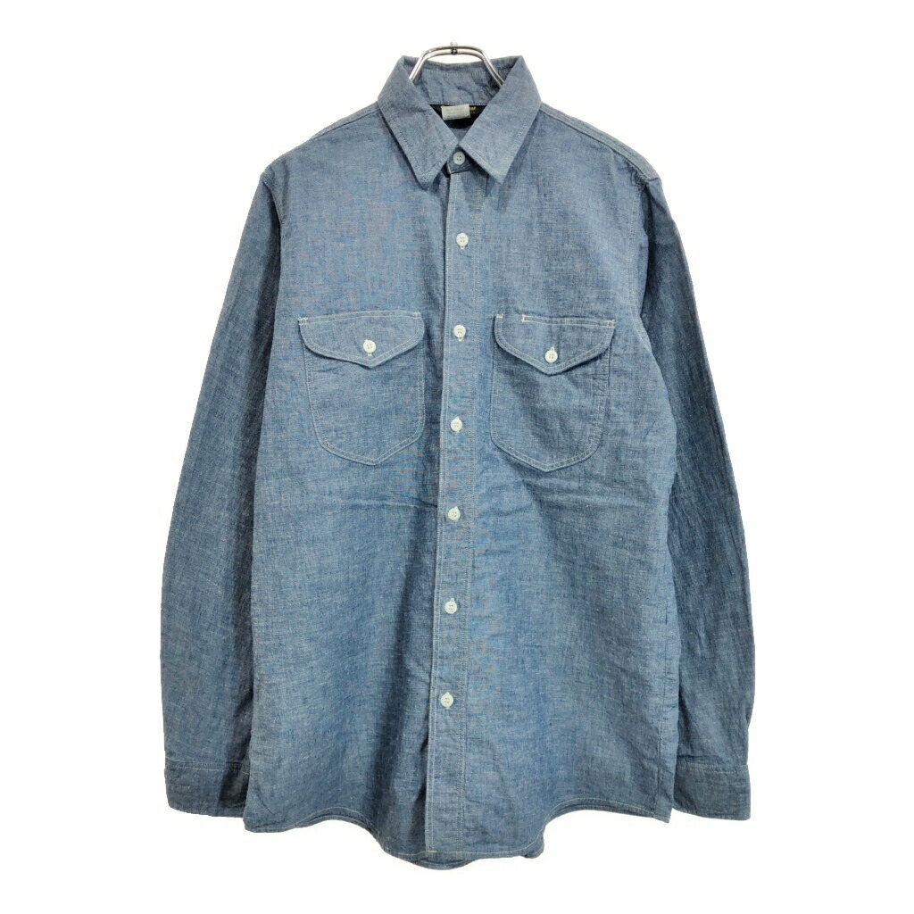 PRONTO UOMO メンズ 無地 長袖 ドレスシャツ 34/35 古着 PRONTO-UOMO⁄長袖シャツ⁄--⁄リネン⁄YLW⁄無地⁄イタリア製⁄古着