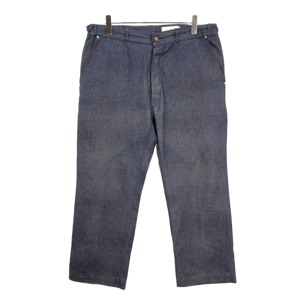 70年代 フランス製 Le Mont Saint Martin デニムパンツ ヴィンテージ ユーロ ネイビー(メンズ 50)中古 古着 U5295