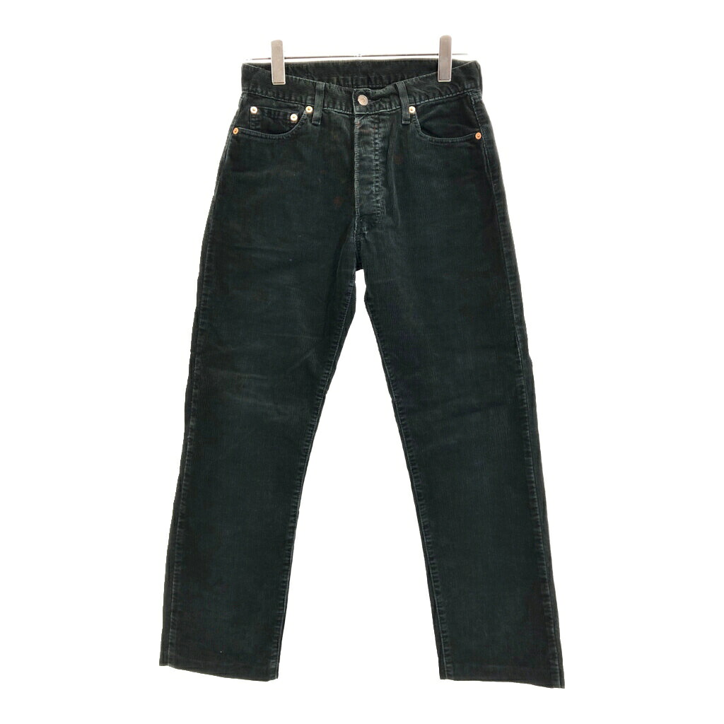 90年代 Levi\'s リーバイス 551 コーデュロイパンツ ブラック(メンズ W30 L34)中古 古着 U5318
