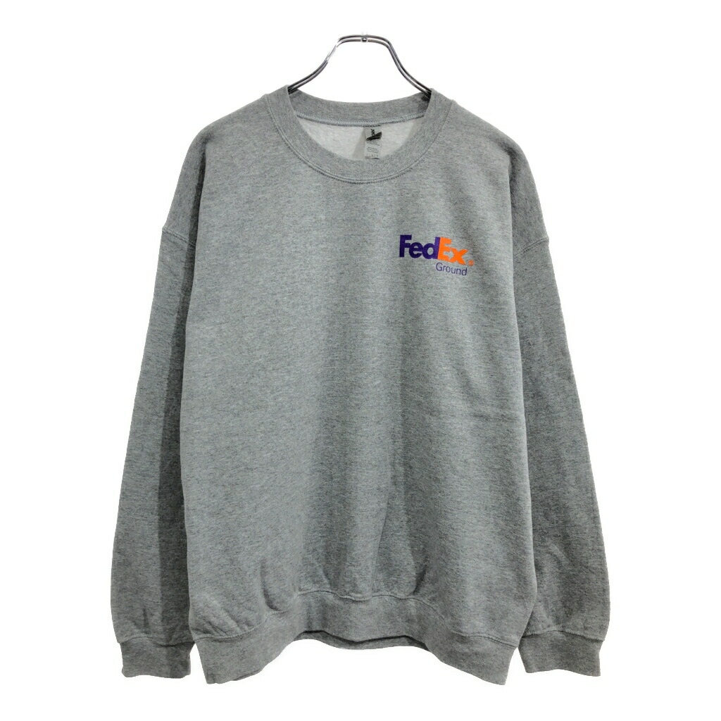 FedEx フェデックス スウェット 企業ロゴ グレー(メンズ L)中古 古着 U6794