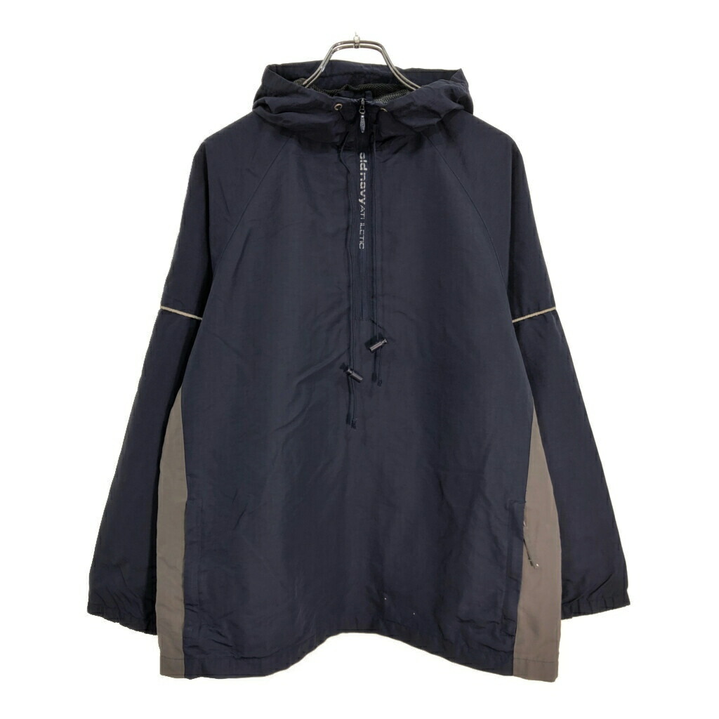 90s ETOWN アノラックジャケット XL ネイビー/グレー 90's OLD NAVY - Nylon Anorak Parka (size-S) ¥11000+tax