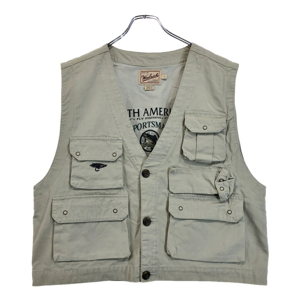 WOOLRICH ウールリッチ フィッシングベスト ベージュ(メンズ L)中古 古着 U6871