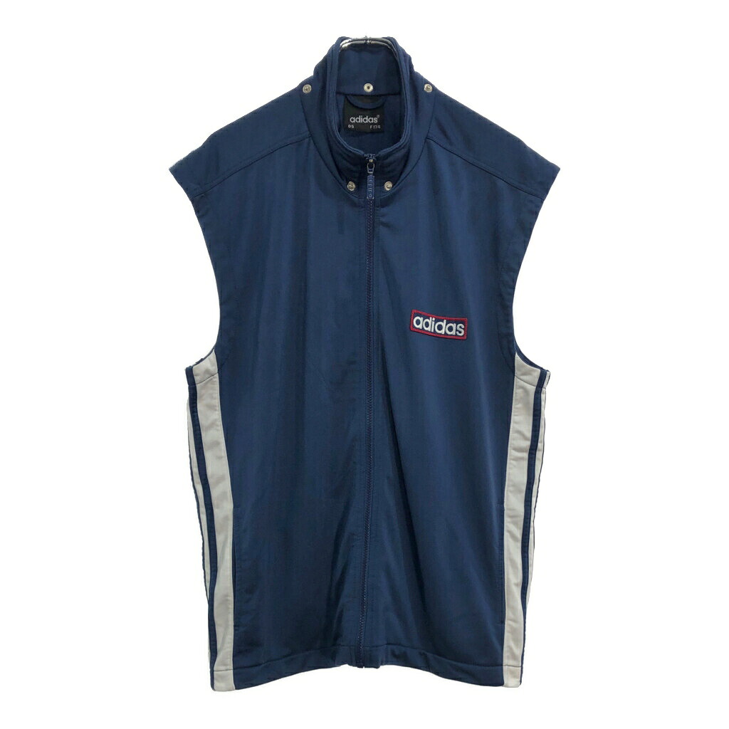90年代 adidas アディダス トラックベスト スポーツ ブルー(メンズ M)中古 古着 U7664