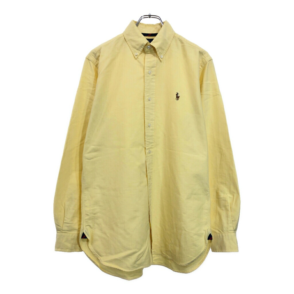 RALPH LAUREN ラルフローレン ボタンダウン 長袖シャツ イエロー(メンズ S)中古 古着 U8567