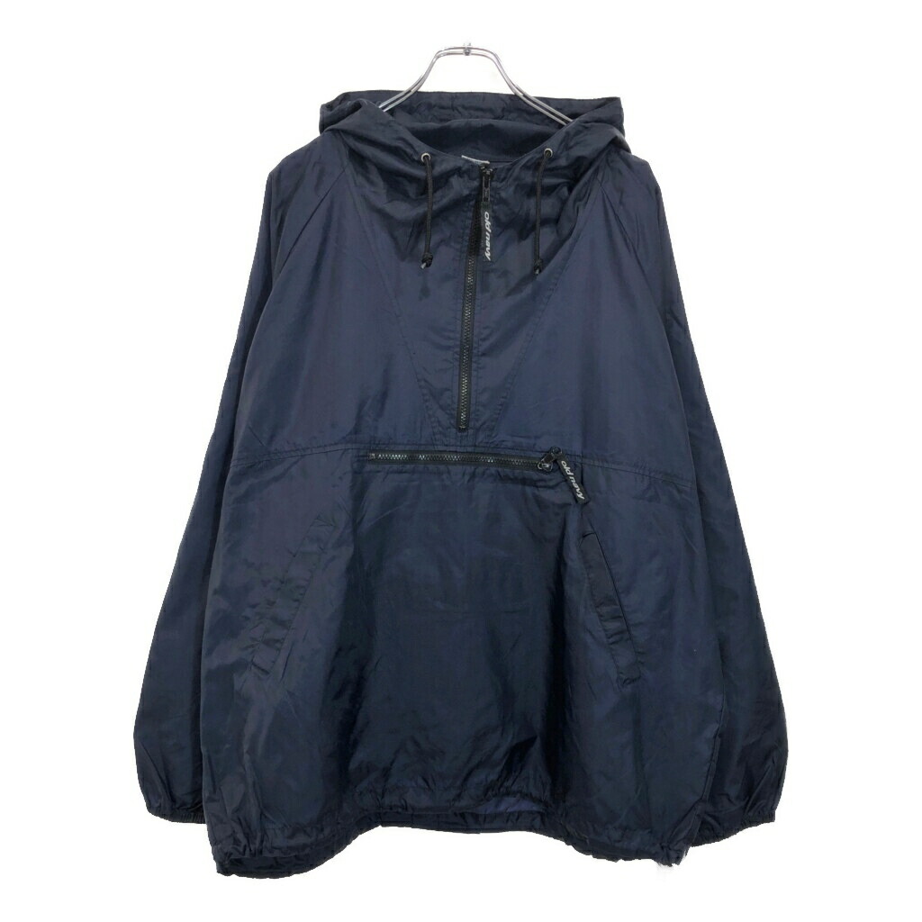 OLD NAVY 90s〜00sアノラックパーカードローコードナイロンジャケット 90's OLD NAVY - Nylon Anorak Parka (size-S) ¥11000+tax