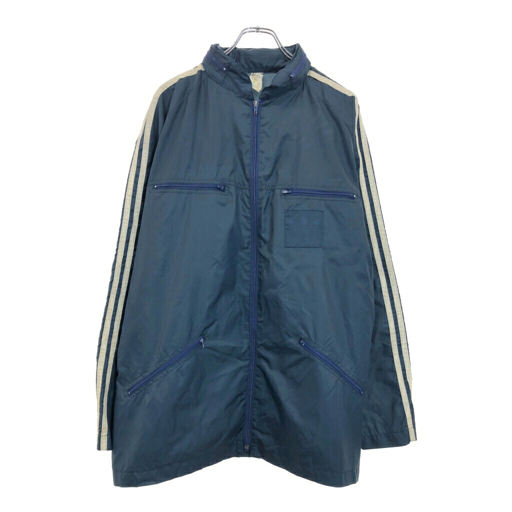 80年代 adidas アディダス ナイロンジャケット スポーツ ネイビー(メンズ L)中古 古着 U8886 8,663円