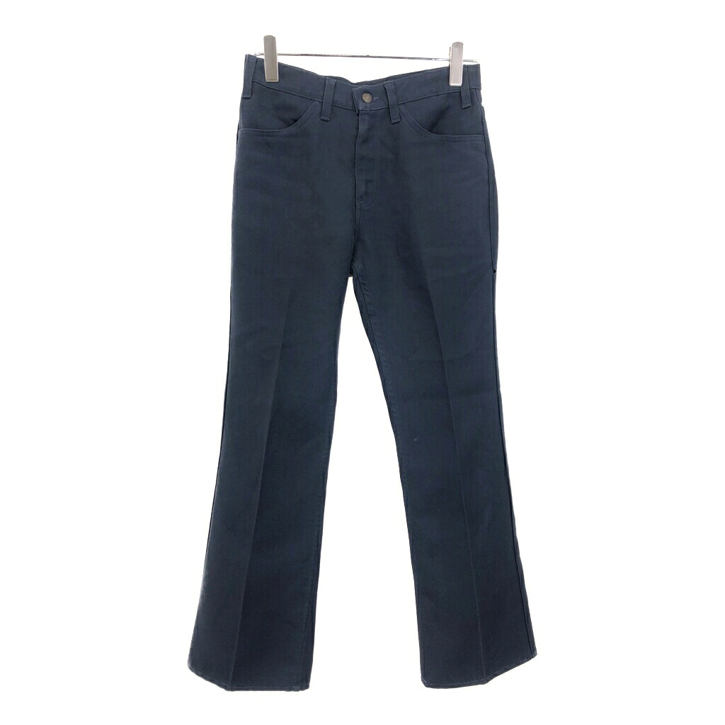 80年代 USA製 Levi's リーバイス STA-PREST スタプレスト ネイビー(メンズ W29 L29 相当)中古 古着 U8918
