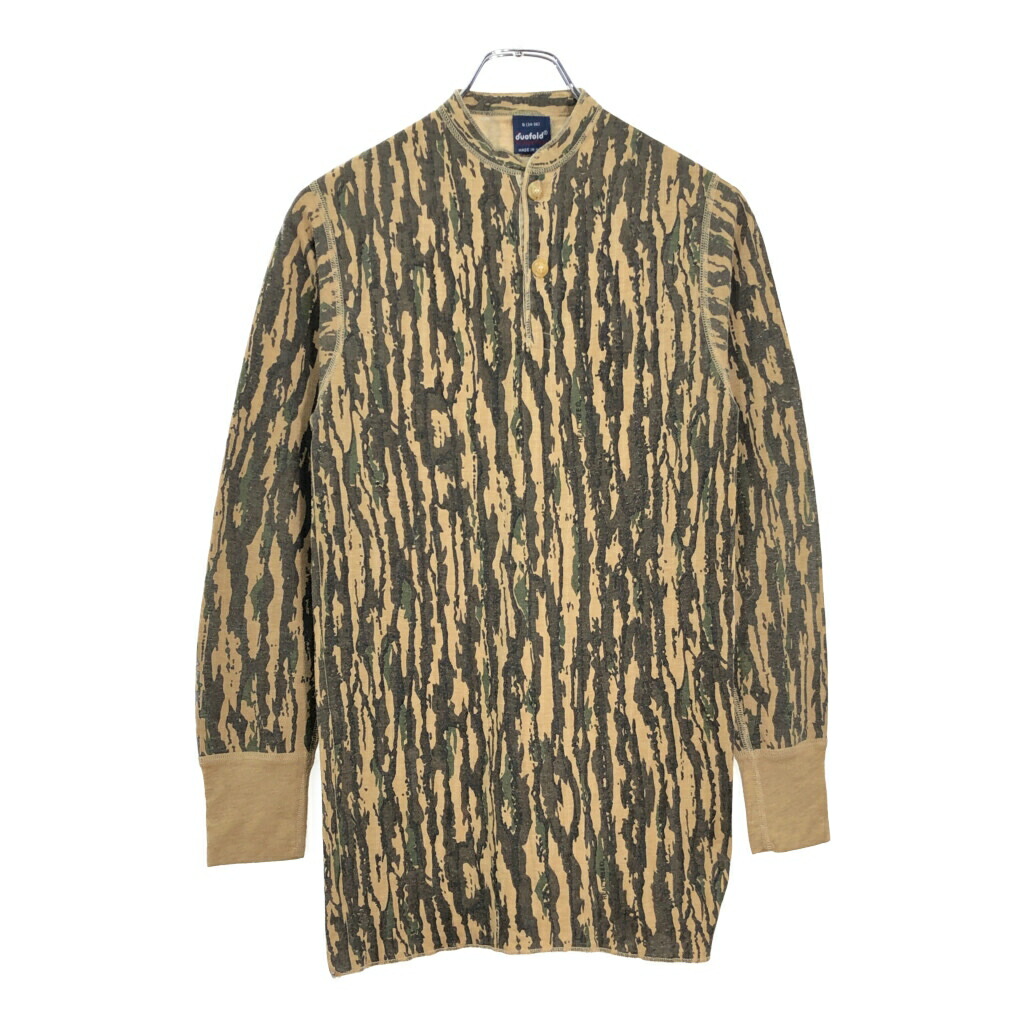 90年代 グラミチ ワッフル ヘンリーネック カットソー ロンt 古着 M 90