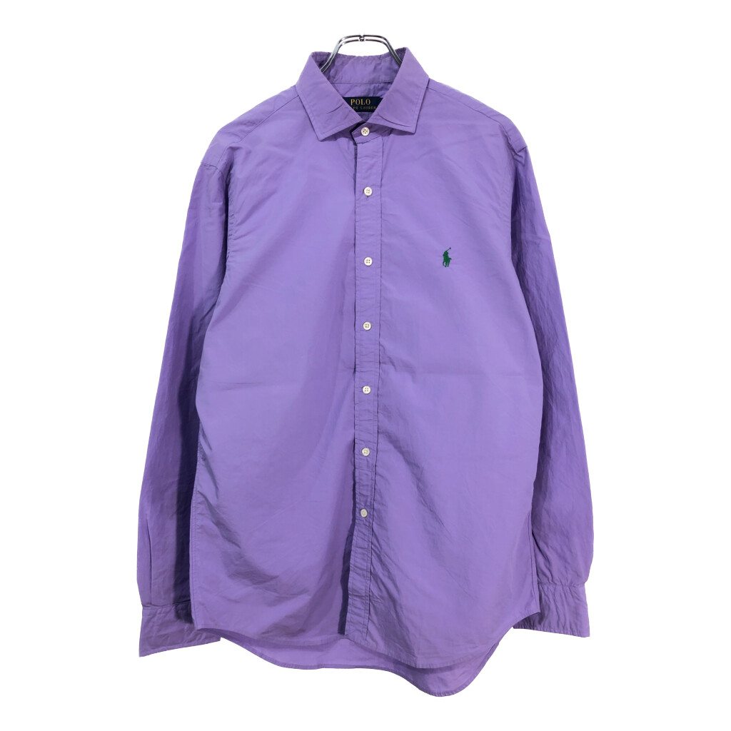 Polo by Ralph Lauren ポロ ラルフローレン 長袖シャツ パープル(メンズ M)中古 古着 U9098