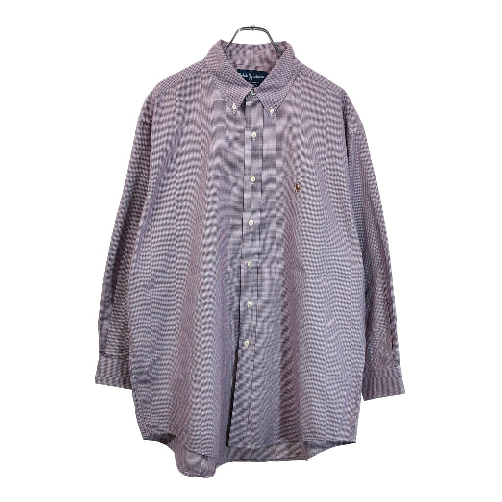 RALPH LAUREN ラルフローレン YARMOUTH ボタンダウン 長袖シャツ マルチカラー(メンズ 17 1/2)中古 古着 U9262