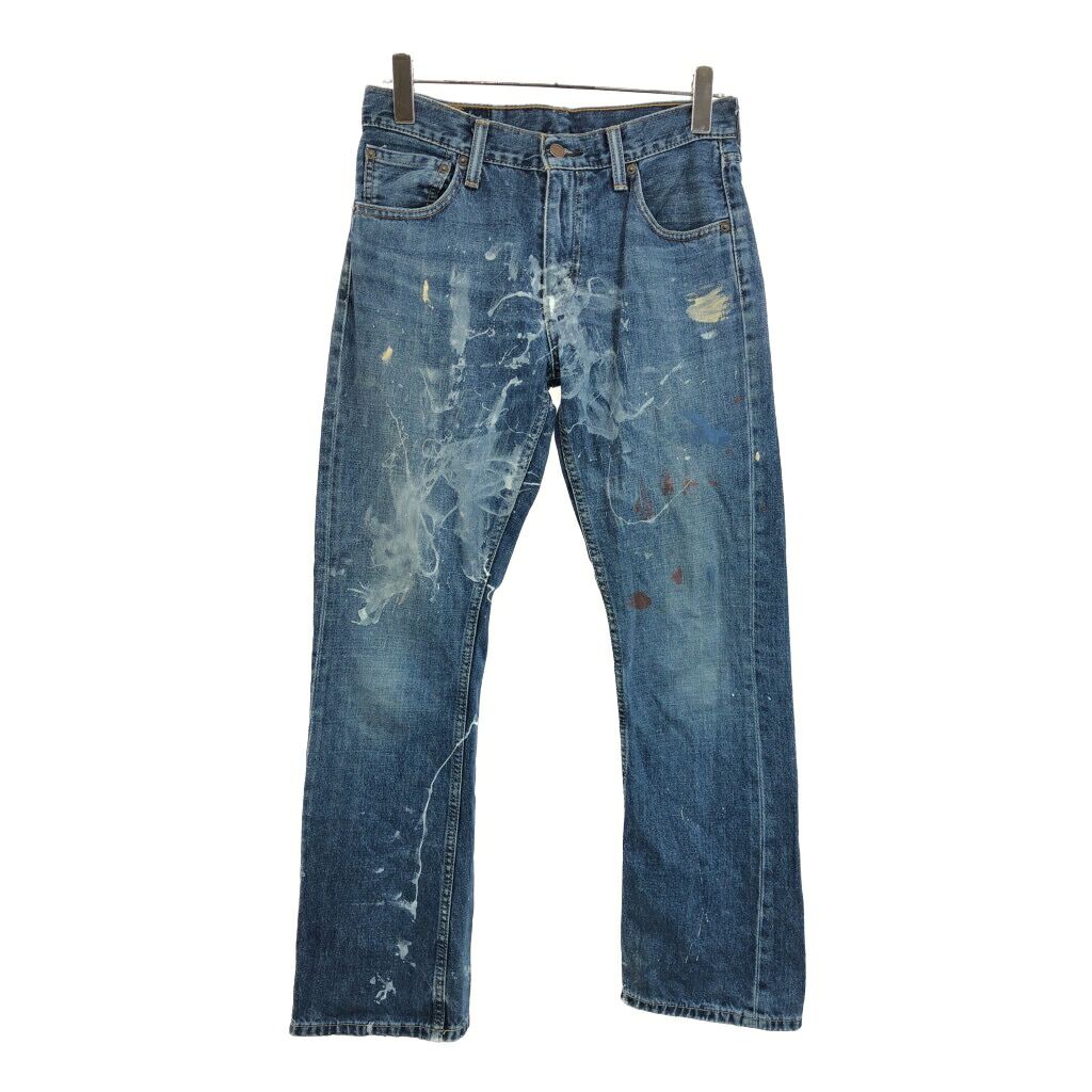 Levi's リーバイス 527 デニムパンツ ペンキ ブルー(メンズ W30 L30)中古 古着 U9298｜YAMAHISA USEDCLOTHINGSHOP