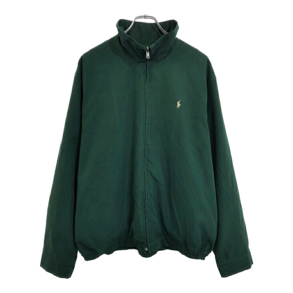 90年代 POLO GOLF ポロゴルフ ラルフローレン ハリントンジャケット グリーン(メンズ L)中古 古着 U9751｜YAMAHISA USEDCLOTHINGSHOP