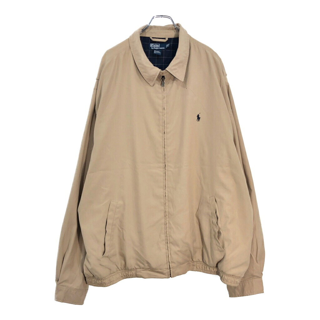 Polo by Ralph Lauren ポロ ラルフローレン スイングトップ 大きいサイズ ベージュ(メンズ 3XL)中古 古着 U9865|YAMAHISA USEDCLOTHINGSHOP