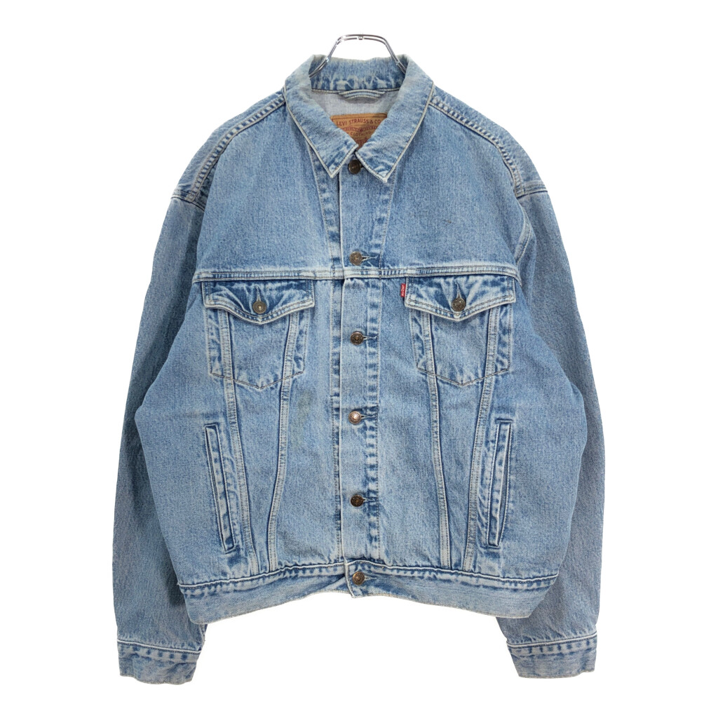 90年代 Levi's リーバイス 70503-02 デニムトラッカージャケット ライトブルー(メンズ XL)中古 古着 U9868