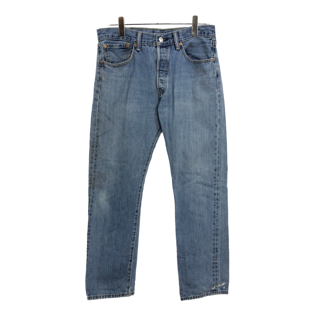 Levi's リーバイス 501 デニムパンツ ペンキ ライトブルー(メンズ W32 L30)中古 古着 V0089