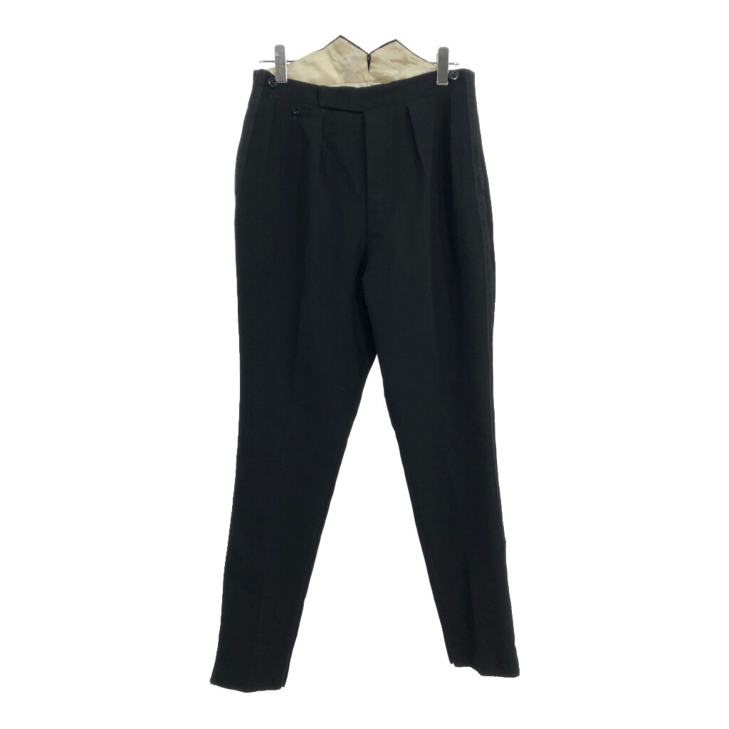 50年代 R.PATTISON LTD 2タック ウール ドレスパンツ ヴィンテージ ブラック(メンズ W32)中古 古着 V0190