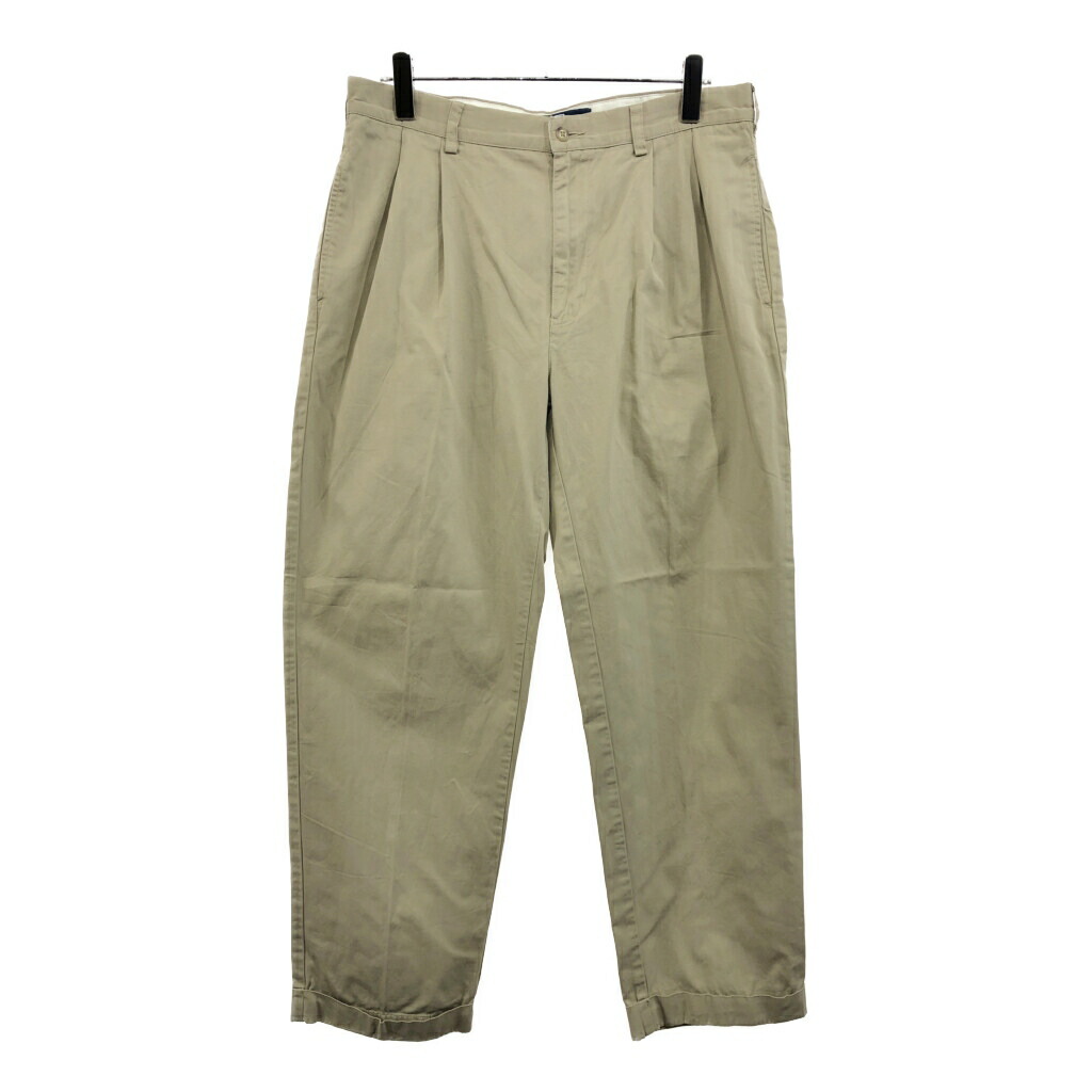 Ralph Lauren POLO by Ralph Lauren HAMMOND PANT, two-pleat chino pants, men's, w34 equivalent cotton Beige type Vintage Second Hand main image 1