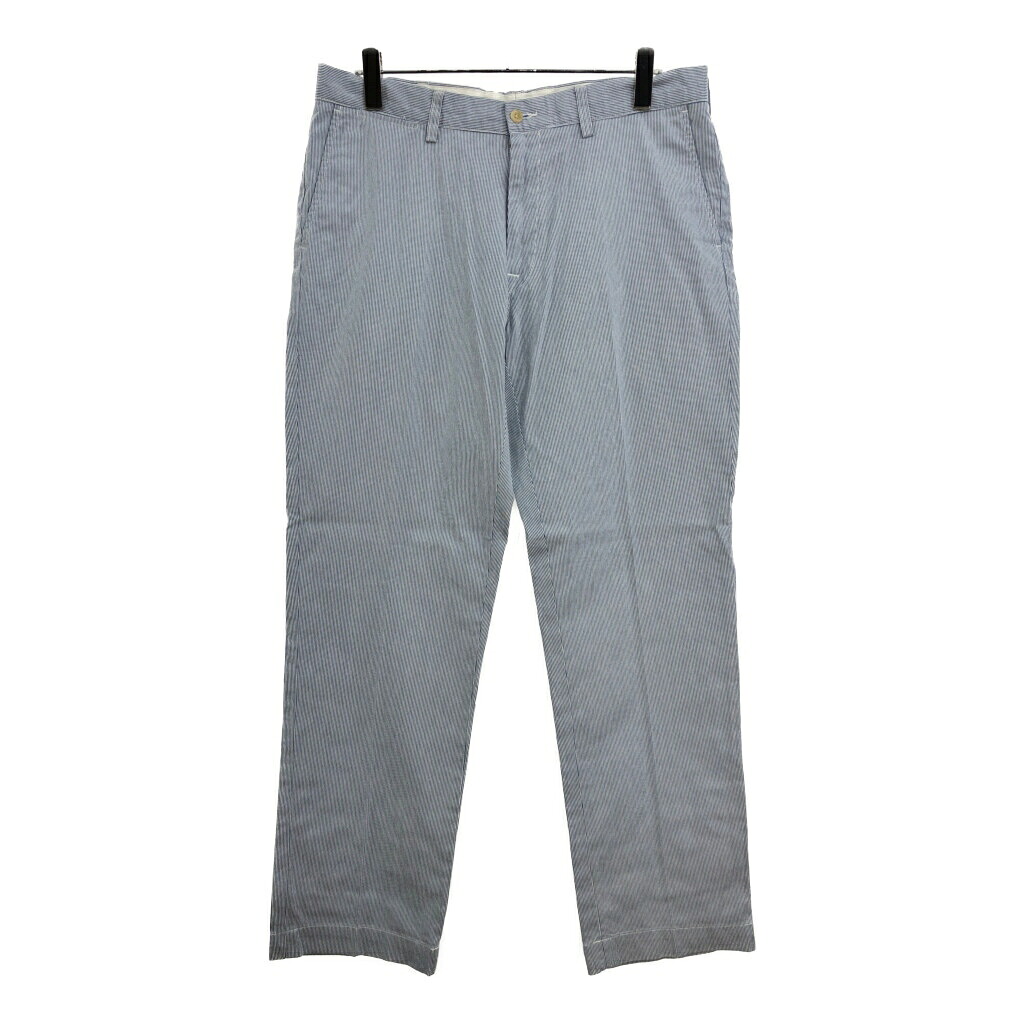 Polo by Ralph Lauren ポロ ラルフローレン チノパンツ ポロチノ ストライプ ブルー(メンズ W36 L32)中古 古着 V0588