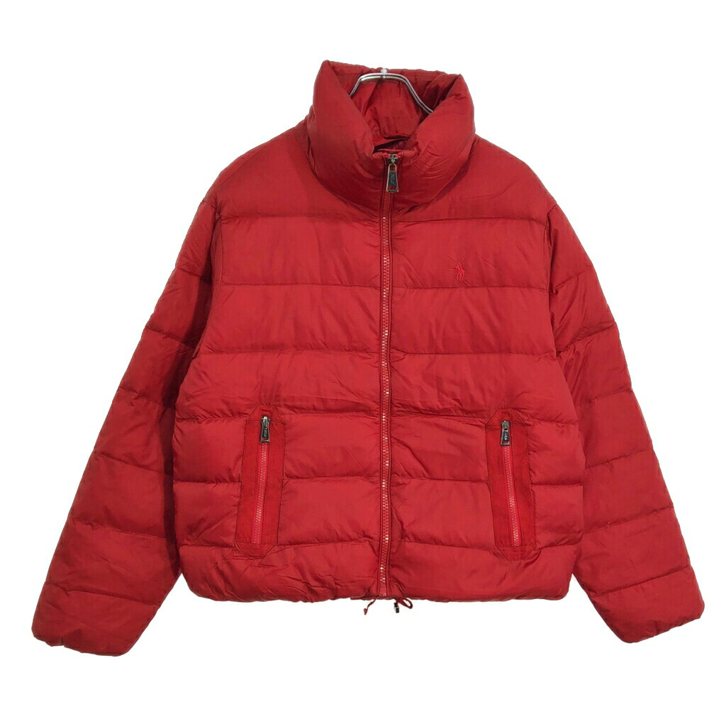 Polo by Ralph Lauren ポロ ラルフローレン ダウンジャケット レッド(メンズ L相当)中古 古着 V0769
