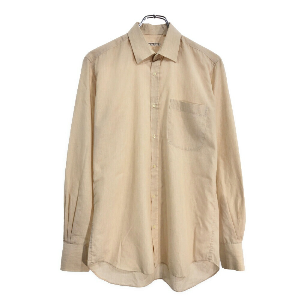 【極美品】イヴ・サンローラン ストライプ バンドカラー 半袖シャツ 大きいサイズ SAINT LAURENT（シャツ）のフリマアイテム一覧