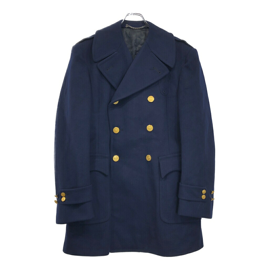50年代 USA製 Metropolitan Police ウールコート ヴィンテージ ネイビー(メンズ 34)中古 古着 V0733