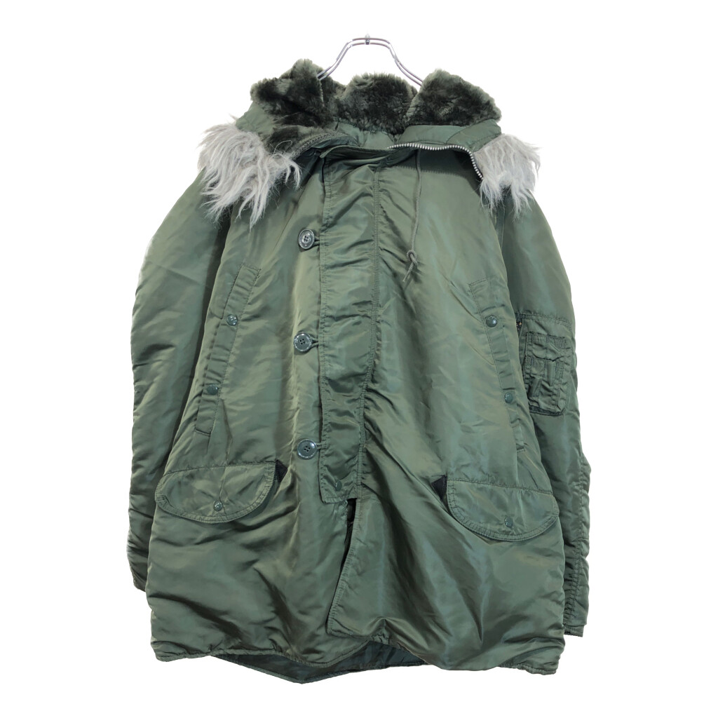 アルファインダストリーズ B-15D フライトジャケット【L】グリーン USA M】【80~90年代】ALPHA INDUSTRYS アルファインダストリーズ USA製 B