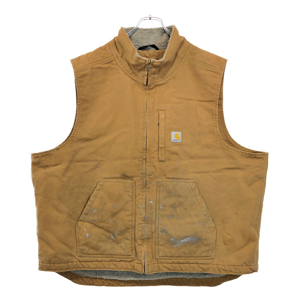 カーハート Carhartt ダック ベスト ワーク 古着 size : L-R【 Carhartt 】カーハート ダックベスト ベスト