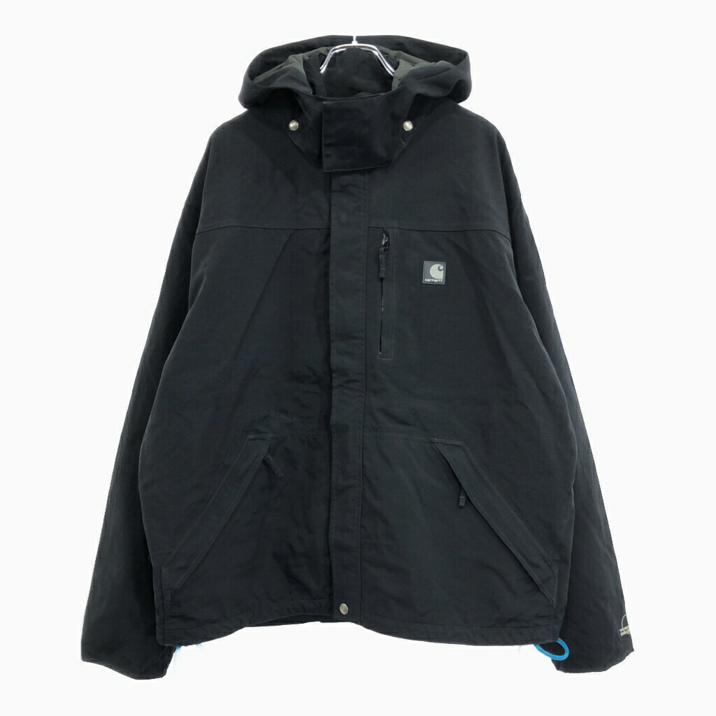 Carhartt ブラック ナイロンジャケット NEW BLACK CARHARTT Men's Size XXL Large Active Jacket Hooded