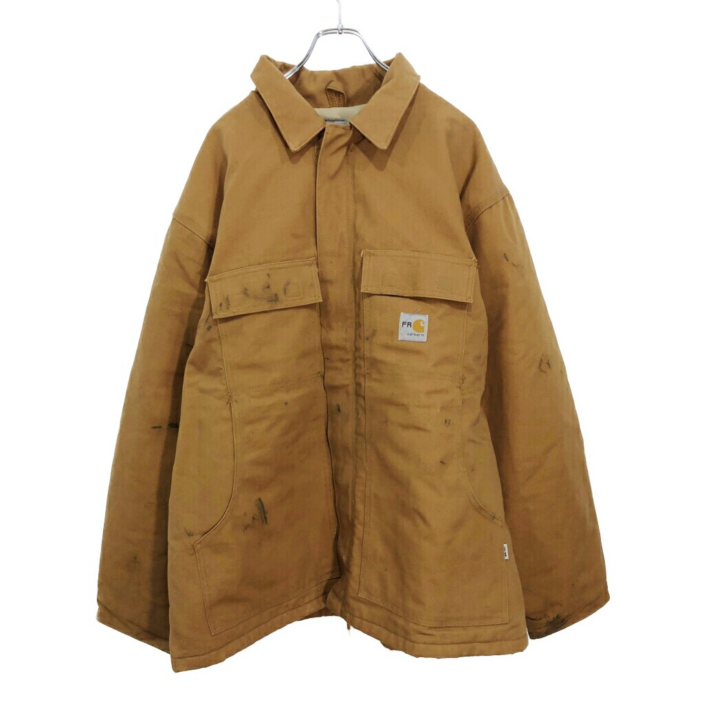 00年代 Carhartt FR カーハートFR トラディショナルジャケット ワーク ブラウン(メンズ X-LARGE)中古 古着 V2136|YAMAHISA USEDCLOTHINGSHOP
