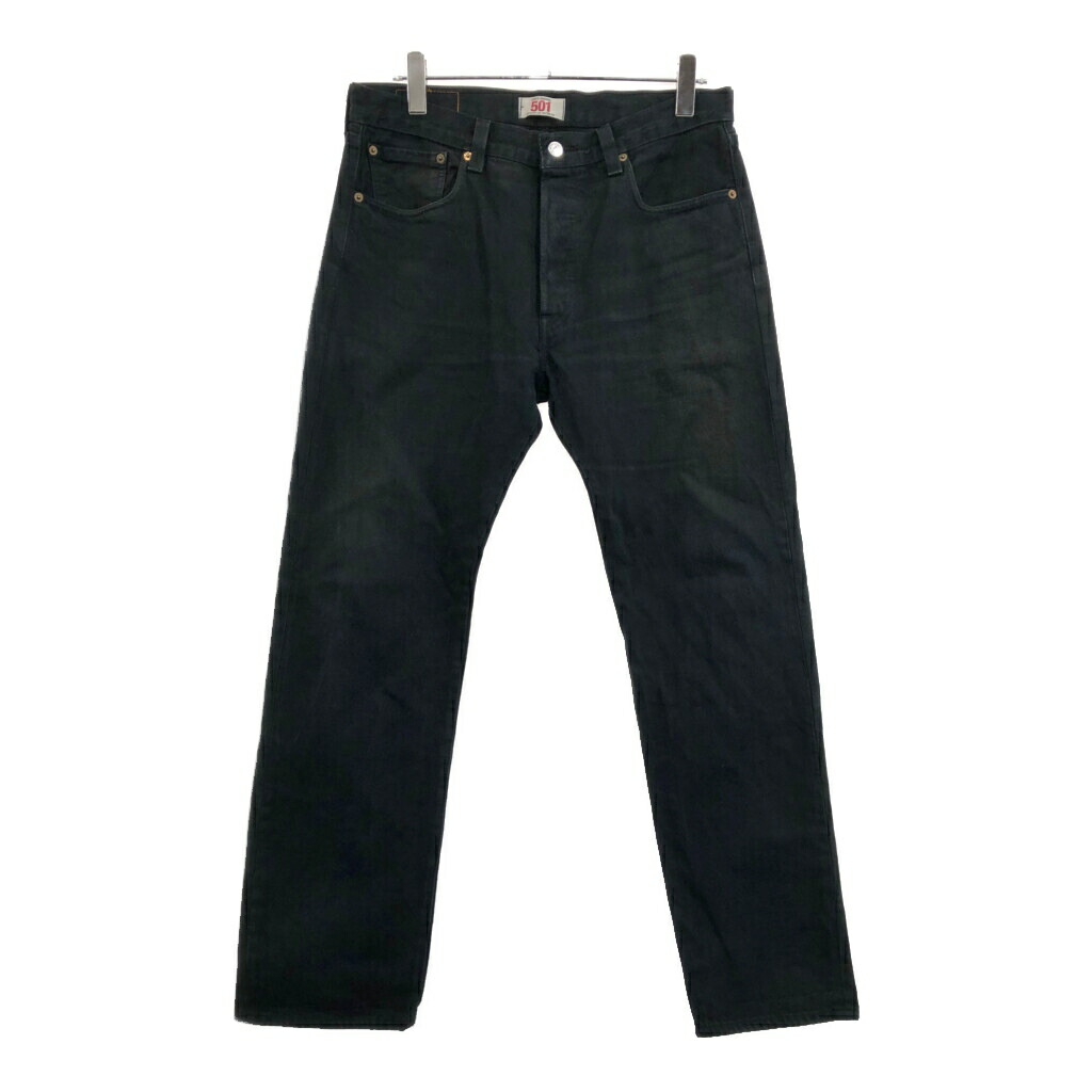 Levi's リーバイス 501 デニムパンツ 後染め ブラック(メンズ W34 L32)中古 古着 v2763