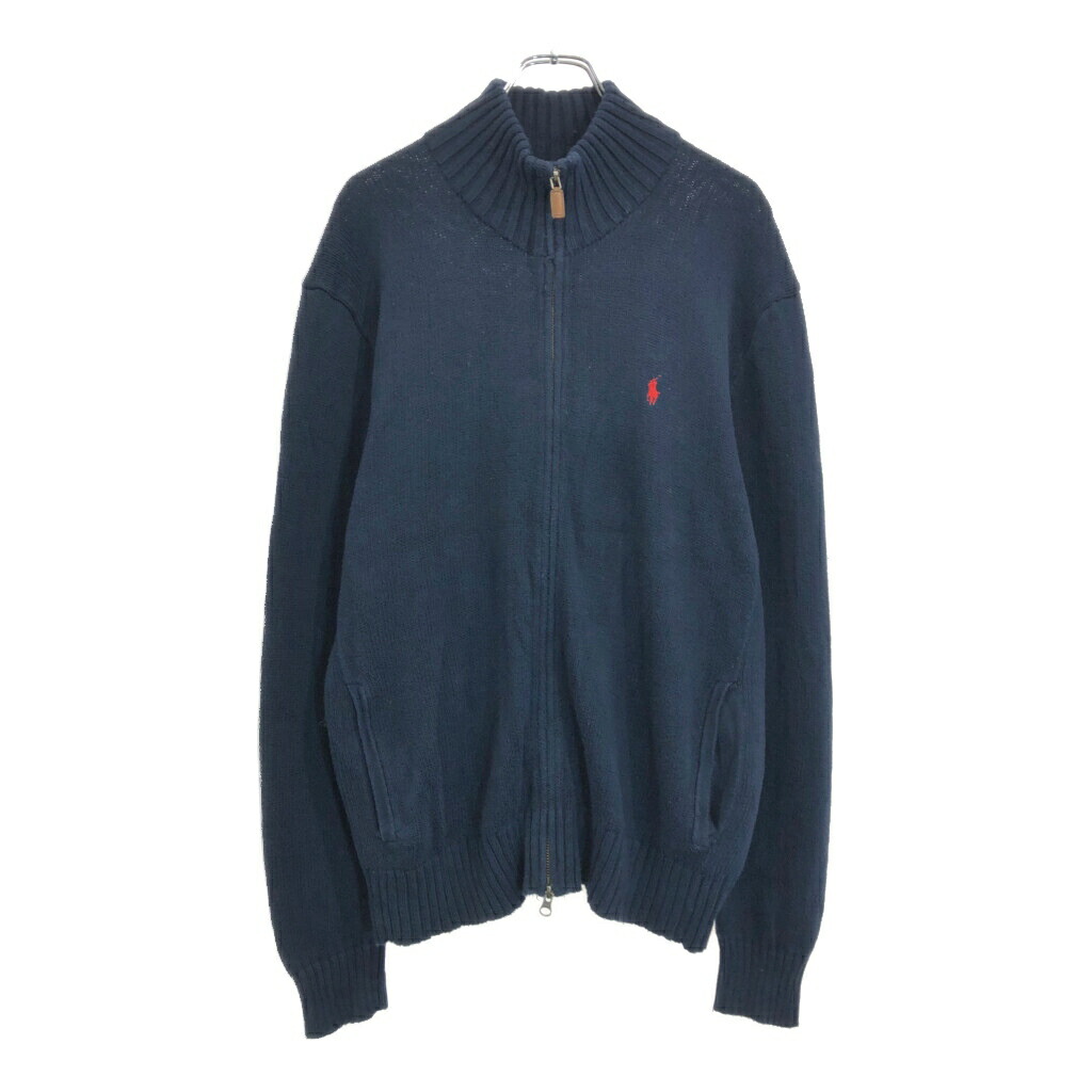 Polo by Ralph Lauren ポロ ラルフローレン ドライバーズニットセーター ネイビー(メンズ L)中古 古着 V2852