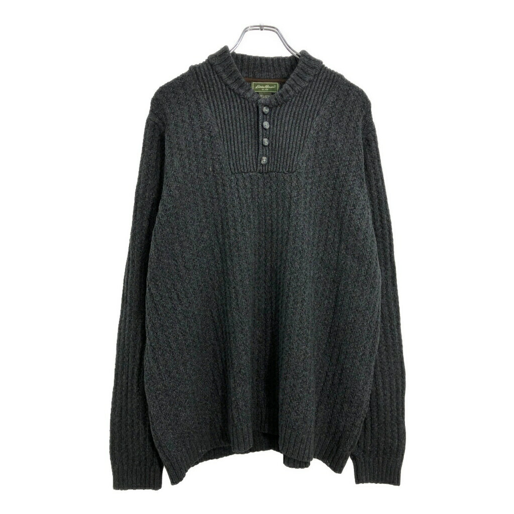 古着)00s eddie bauer 無地ニット vネックセーター 古着)00s eddie