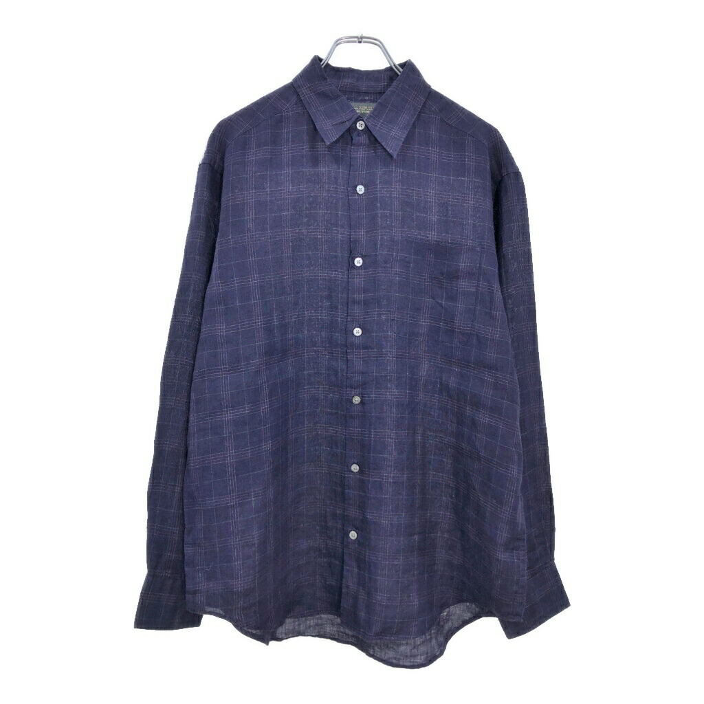 楽天市場】00s BANANA REPUBLIC ストライプ 長袖 100% リネン シャツ M