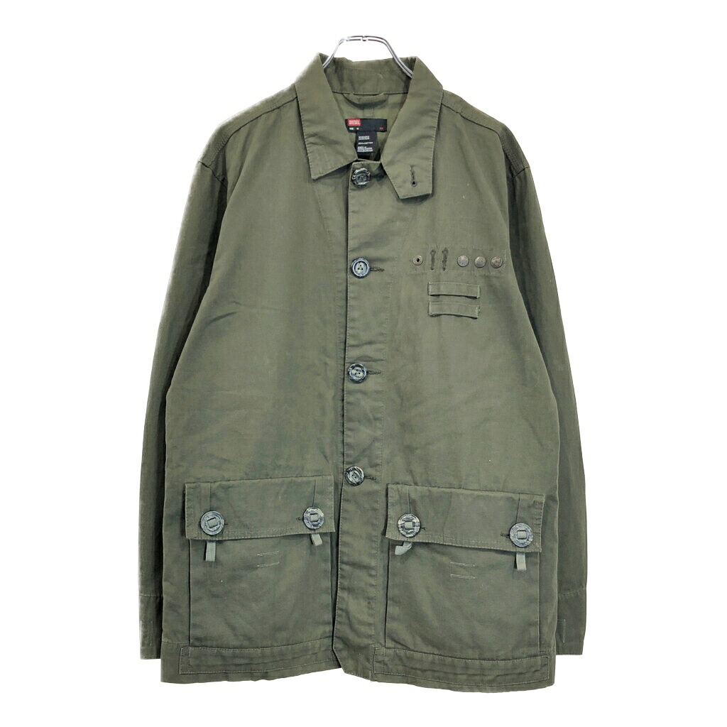 DIESEL ディーゼル ミリタリージャケット Y2K オリーブ(メンズ M)中古 古着 V3488|YAMAHISA USEDCLOTHINGSHOP