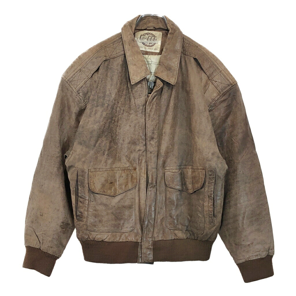 g-3 leather fashions レザージャケット ブラウン(メンズ S)中古 古着 v3691｜YAMAHISA USEDCLOTHINGSHOP