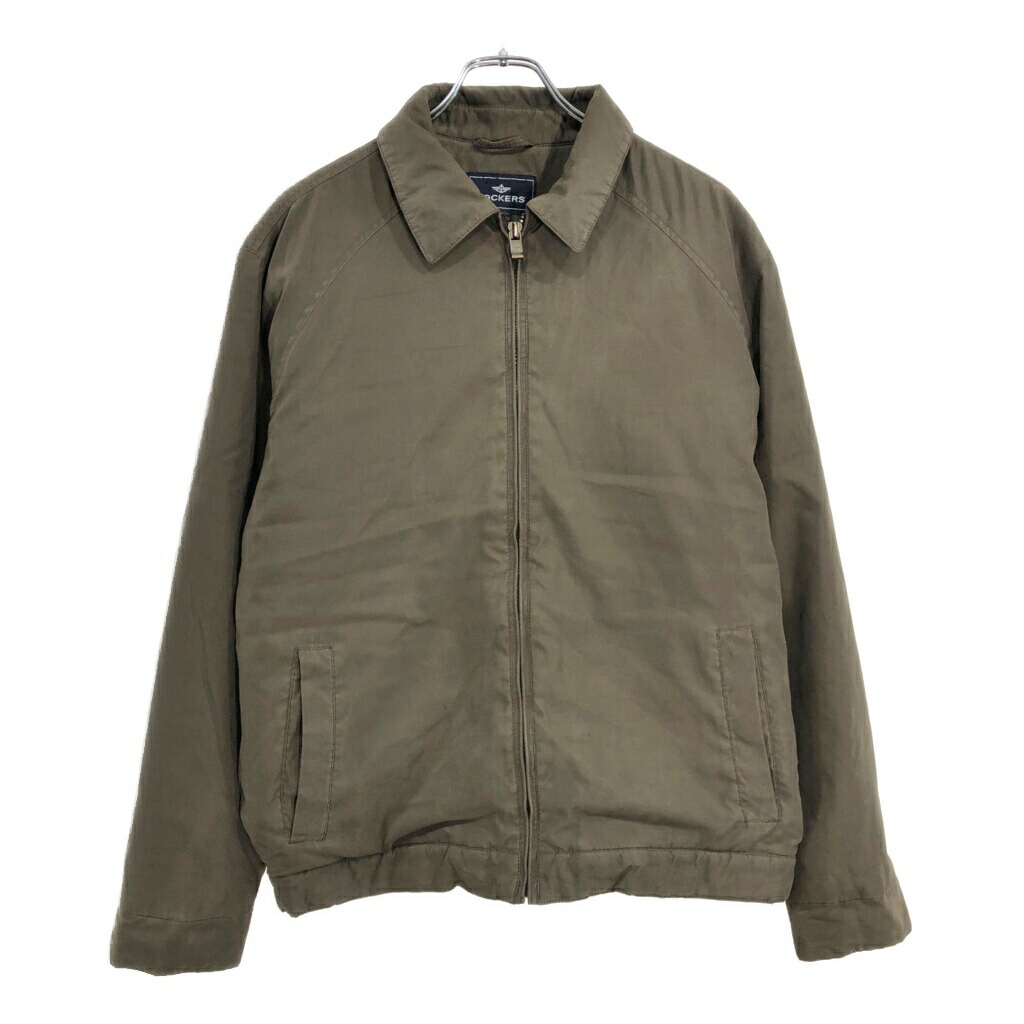 90s DOCKERS ウールジャケット ドリズラー アルミジップ 90s DOCKERS ドッカーズ 高品質 ラム レザー ジャケット 黒 L