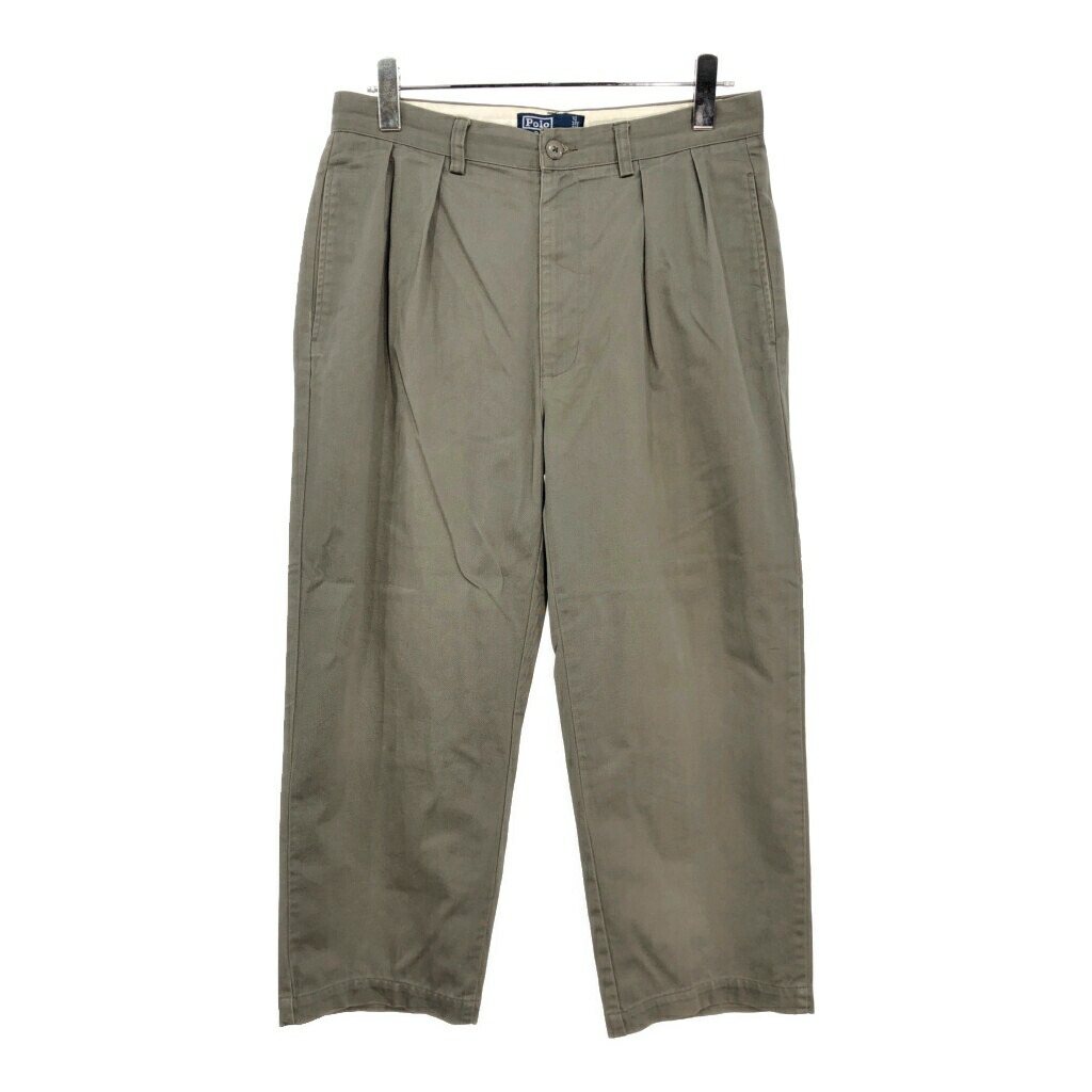 USA 古着 ポロ ラルフローレン コットン ポロチノ チノパン W32 L32 楽天市場】90s USA製 POLO RALPH LAUREN 2タック コットン チノ パンツ