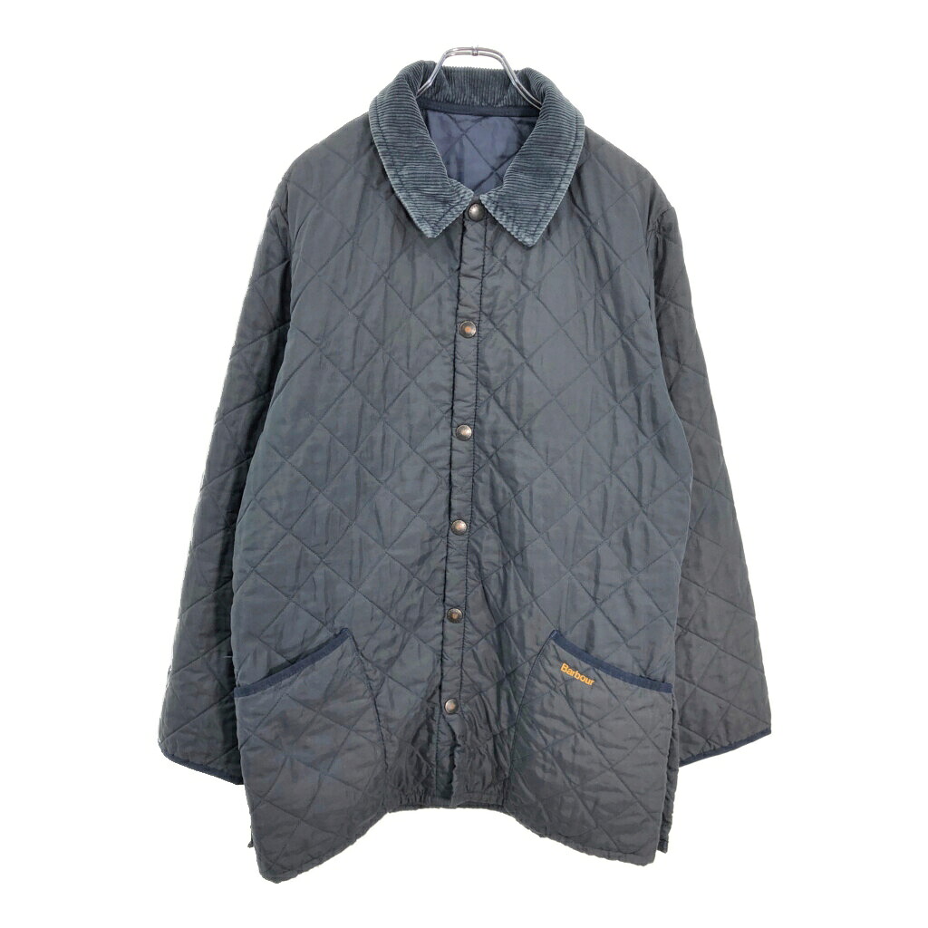 00年代 イングランド製 Barbour バブアー ESKDALE エスクデール キルティングジャケット ネイビー(メンズ LARGE)中古 古着 v4182|YAMAHISA USEDCLOTHINGSHOP