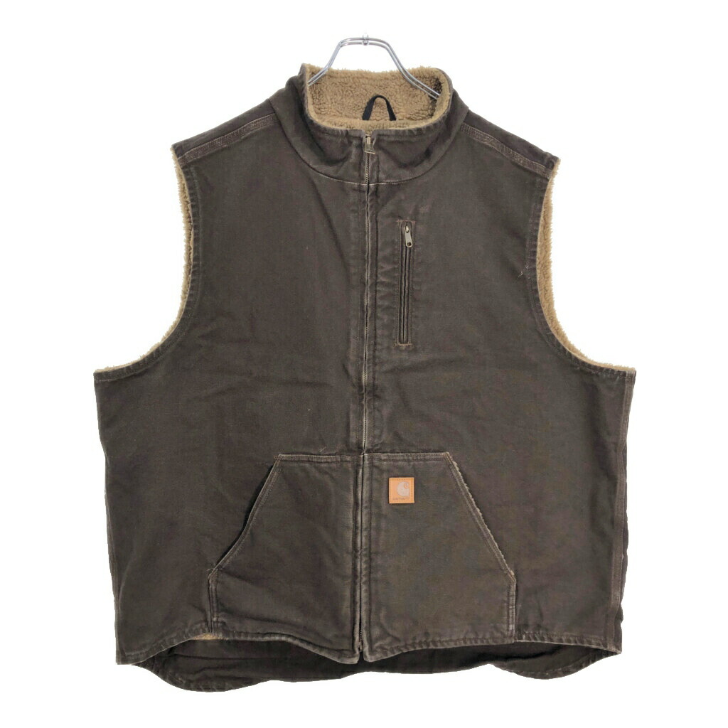 楽天市場】Carhartt カーハート ダック 裏ボア ベスト ベージュ