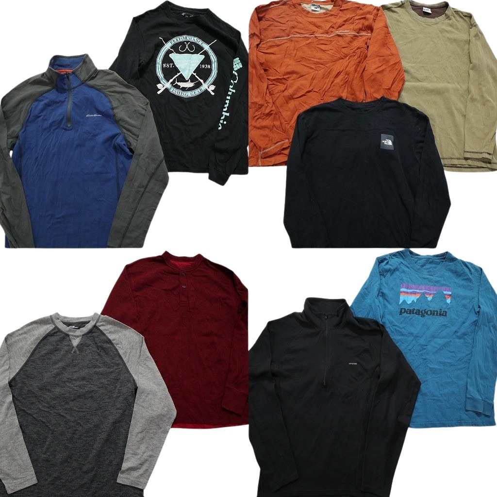 【楽天市場】古着卸 まとめ売り アウトドアブランドMIX 長袖Tシャツ 9枚セット (メンズ S /M ) ノースフェイス コロンビア