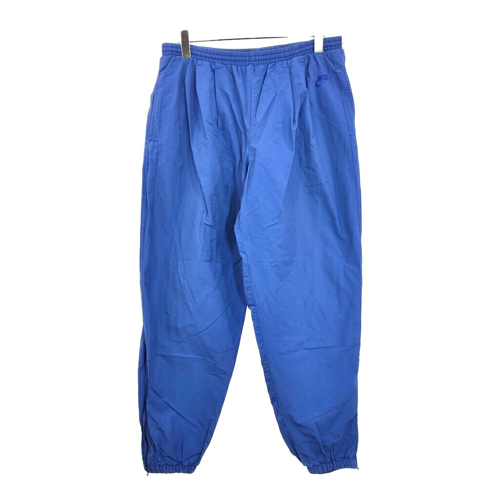 90年代 NIKE ナイキ 2タック ナイロンパンツ スポーツ ブルー(メンズ L)中古 古着 v4629